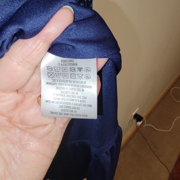 Anthropologie Blue A-line pullover v-neck dress size medium - Picture 6 of 7